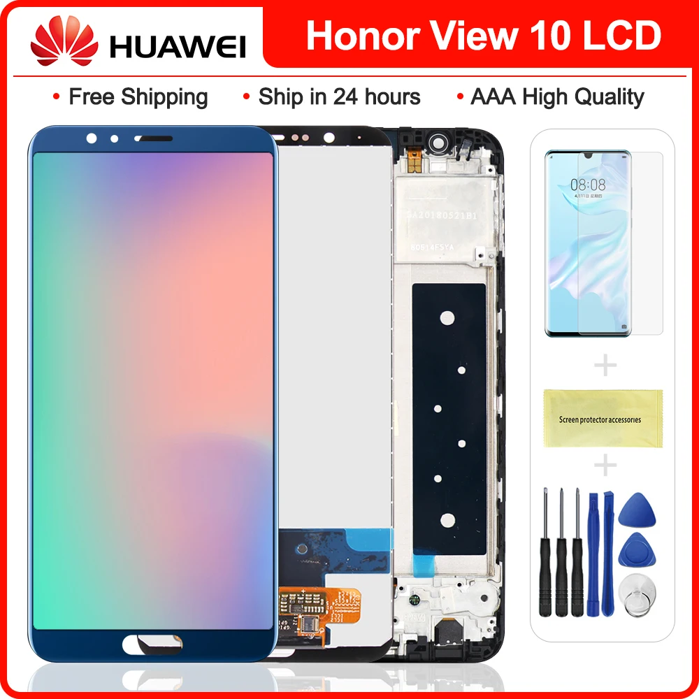 

5.99'' Original For Huawei Honor V10 Display With Frame LCD Touch Screen Glass Panel For Honor View 10 BKL-L09 BKL-AL20 Display