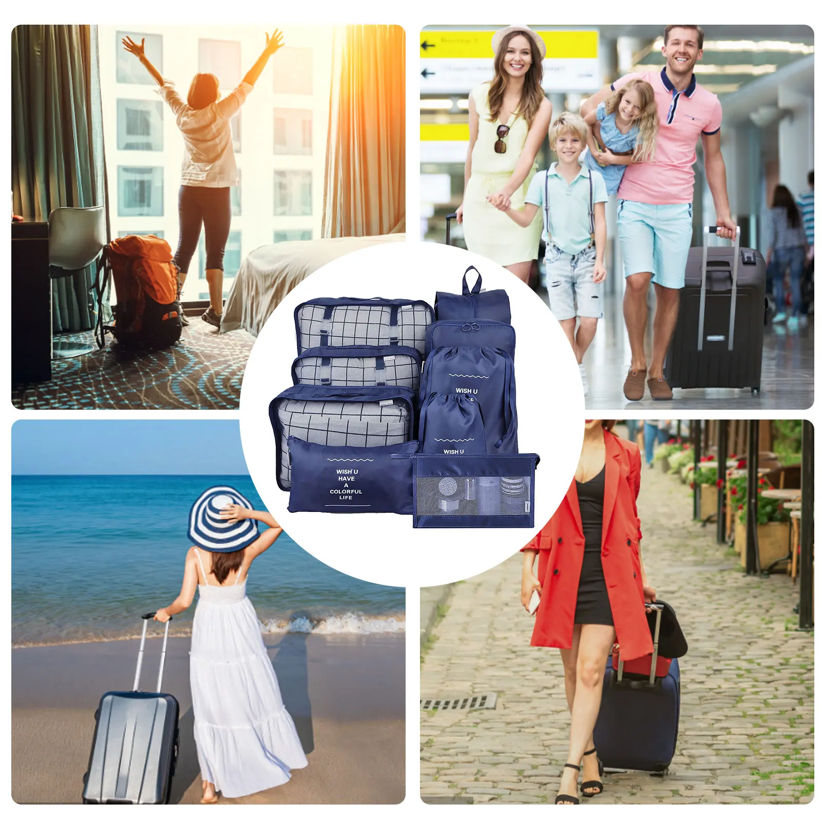 9 PCS Travel Storage Bag Set For Clothes Tidy Organizer Wardrobe Suitcase Pouch Travel Organizer Bag Case Shoes Packing Cube Bag
9 PCS Travel Storage Bag Set For Clothes Tidy Organizer Wardrobe Suitcase Pouch Travel Organizer Bag Case Shoes Packing Cube Bag