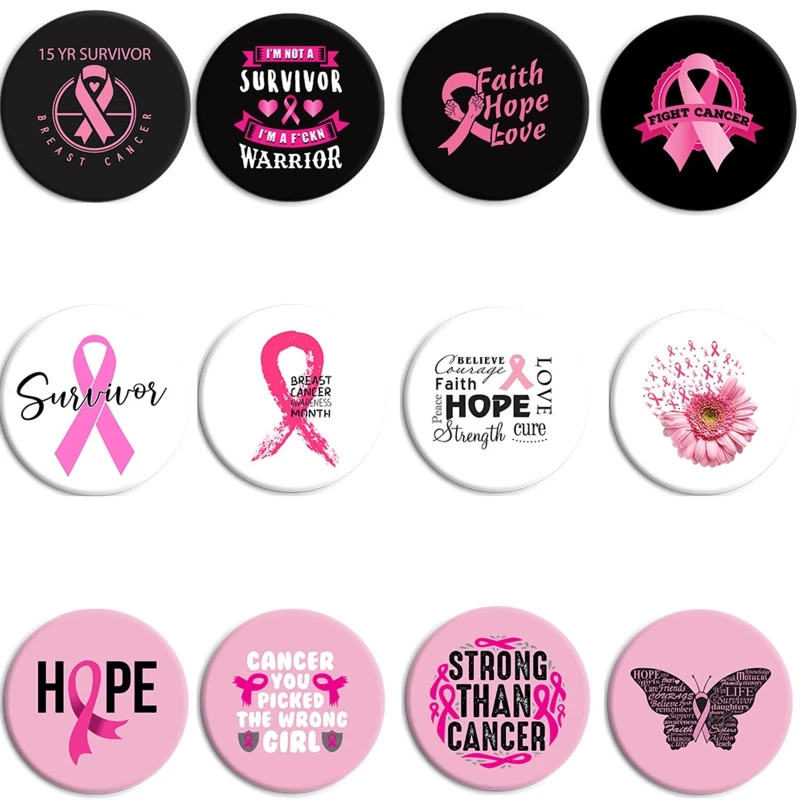 Pink Ribbon Brooch Pins Awareness Brooch Lapel Pin Suit for Fundraising Charity Event Party Favors Supplies 2.28"x2.28" 
Pink Ribbon Brooch Pins Awareness Brooch Lapel Pin Suit for Fundraising Charity Event Party Favors Supplies 2.28"x2.28"