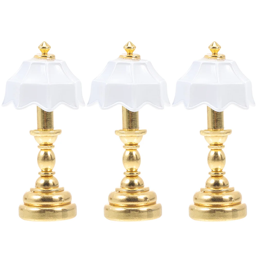 3 Pcs Desk Decoration Dollhouse Table Lamp Mini Delicate Bedside Light Toy Room Exquisite Iron Decorative
3 Pcs Desk Decoration Dollhouse Table Lamp Mini Delicate Bedside Light Toy Room Exquisite Iron Decorative