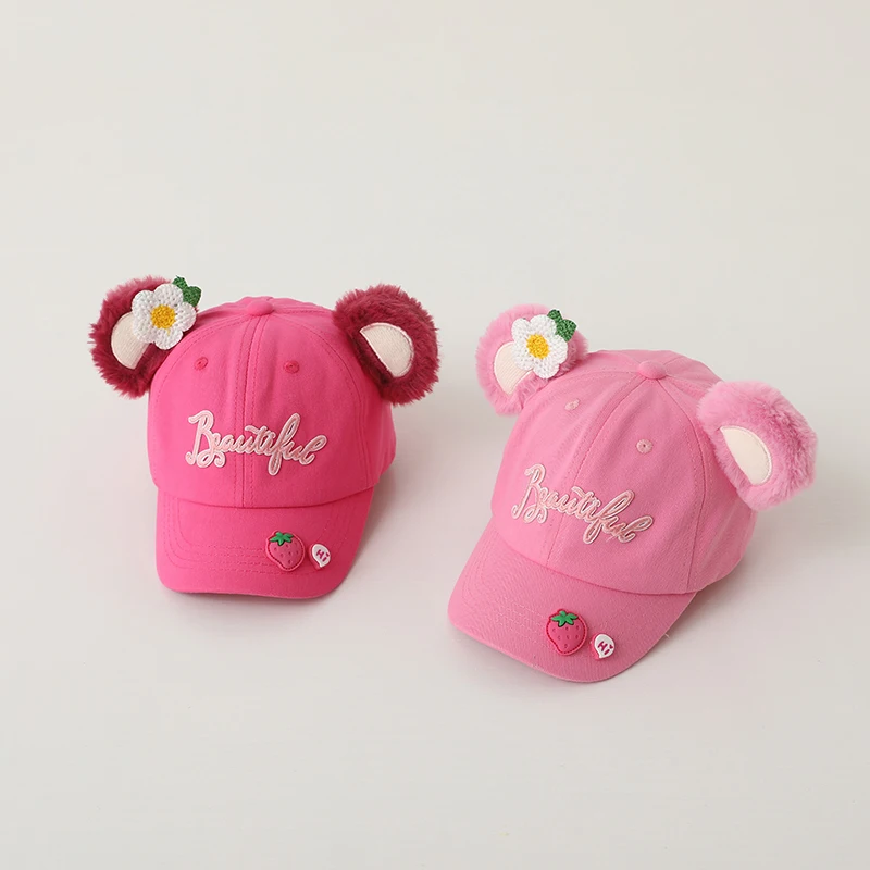 2023 Autumn Pink Baby Hat For Girls Children's Baseball Cap Cute Floral Strawberry Kids Peaked Caps Gorras 아기모자
2023 Autumn Pink Baby Hat For Girls Children's Baseball Cap Cute Floral Strawberry Kids Peaked Caps Gorras 아기모자
