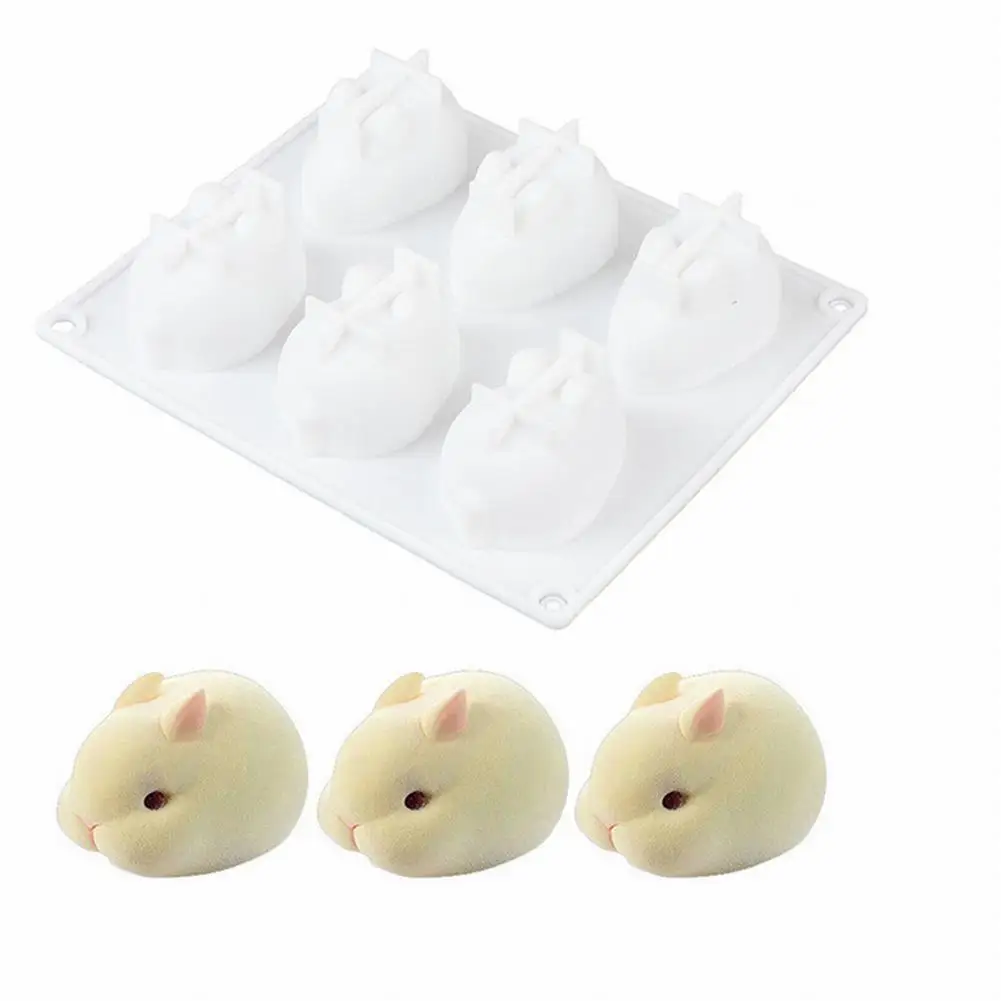 3D Cake Molds Rabbit Bunny Silicone Moulds 6-cavity Mousse Dessert Baking Mold DIY Chocolate Bakeware Tool
3D Cake Molds Rabbit Bunny Silicone Moulds 6-cavity Mousse Dessert Baking Mold DIY Chocolate Bakeware Tool