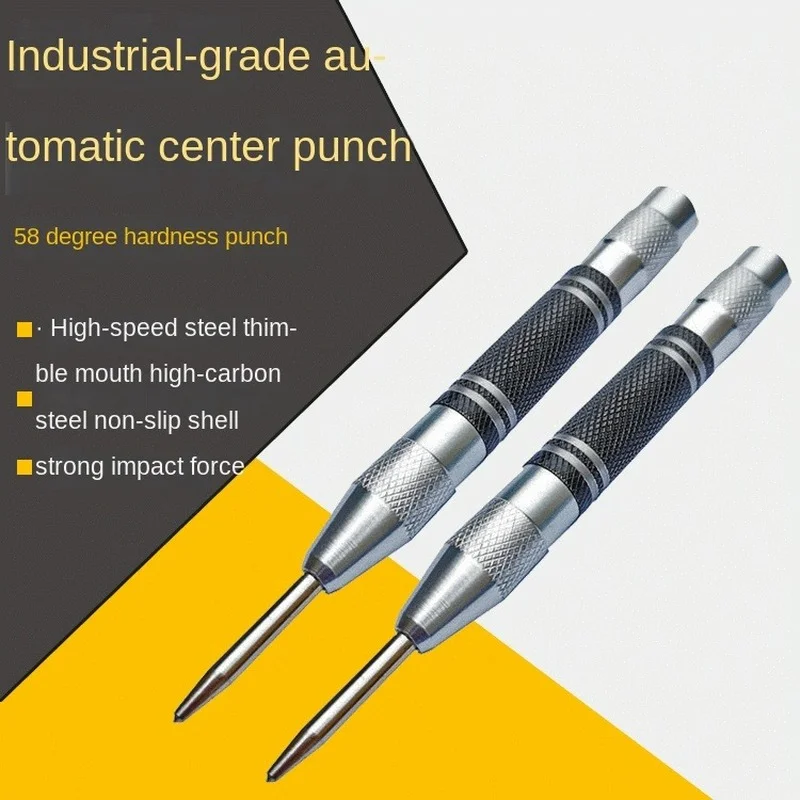128mm Automatic Centre Punch General Automatic Punch Woodworking Metal Drill Adjustable Spring Loaded Automatic Punch Hand Tool
128mm Automatic Centre Punch General Automatic Punch Woodworking Metal Drill Adjustable Spring Loaded Automatic Punch Hand Tool