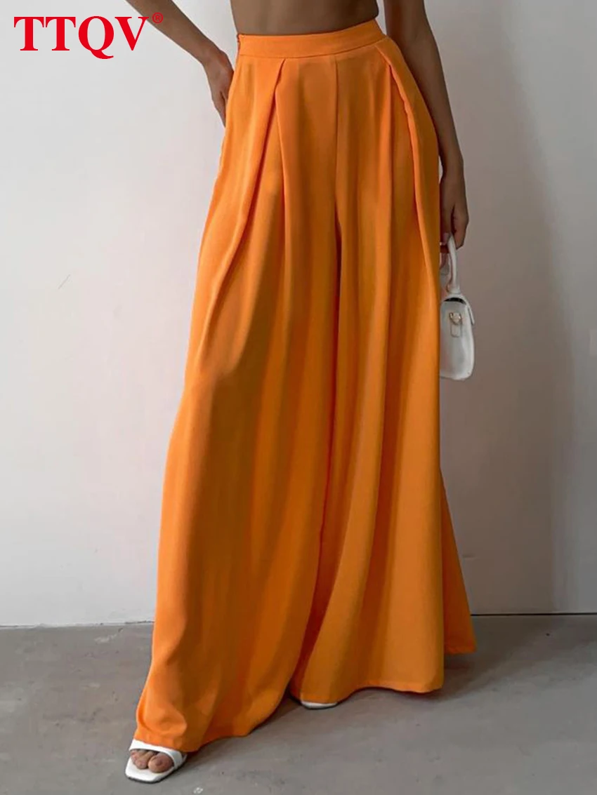 TTQV Fashion Orange Loose Women Pants 2023 Elegant High Waisted Simple Trousers Autumn Casual Floor-Length Wide Leg Pants Female
TTQV Fashion Orange Loose Women Pants 2023 Elegant High Waisted Simple Trousers Autumn Casual Floor-Length Wide Leg Pants Female