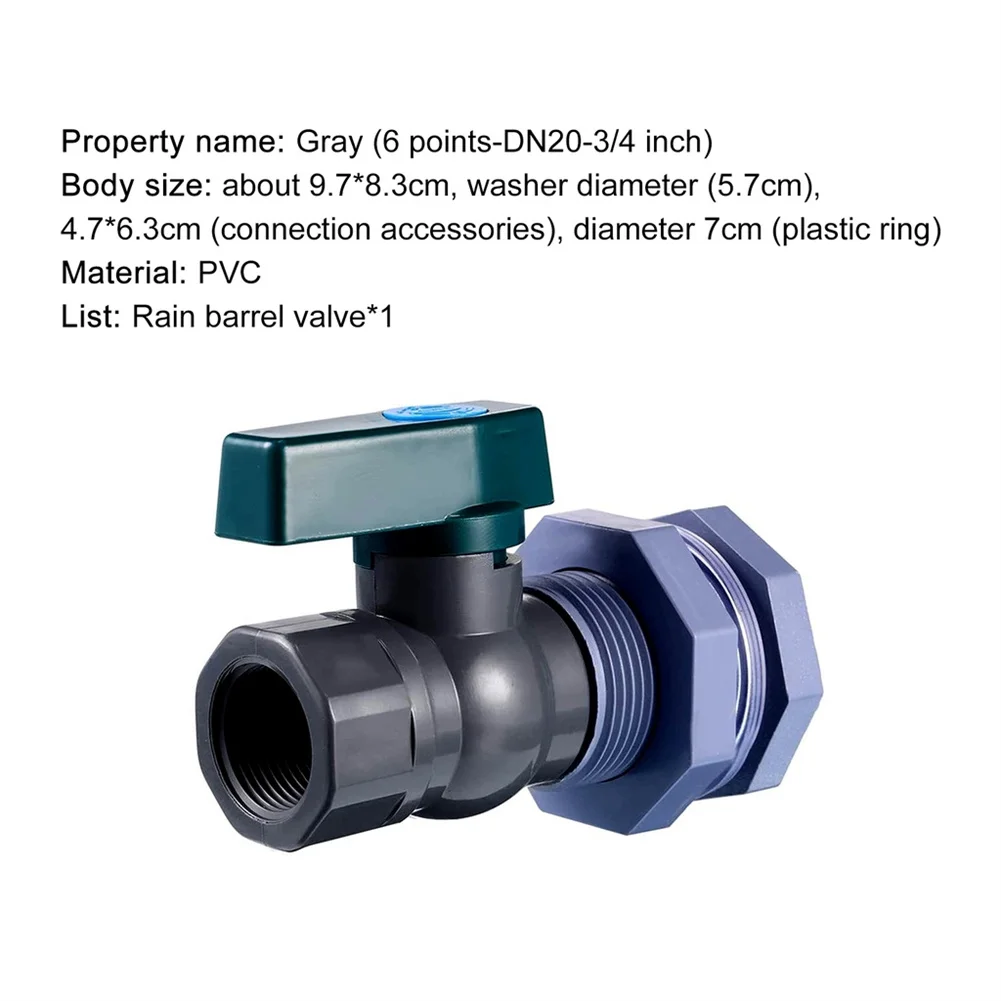 3/4 Inch Faucet Irrigation Supplies Barrel Garden Water Connector Bucket Bulkhead Outdoors Accessories Rain Poke Spigot Fitting
3/4 Inch Faucet Irrigation Supplies Barrel Garden Water Connector Bucket Bulkhead Outdoors Accessories Rain Poke Spigot Fitting