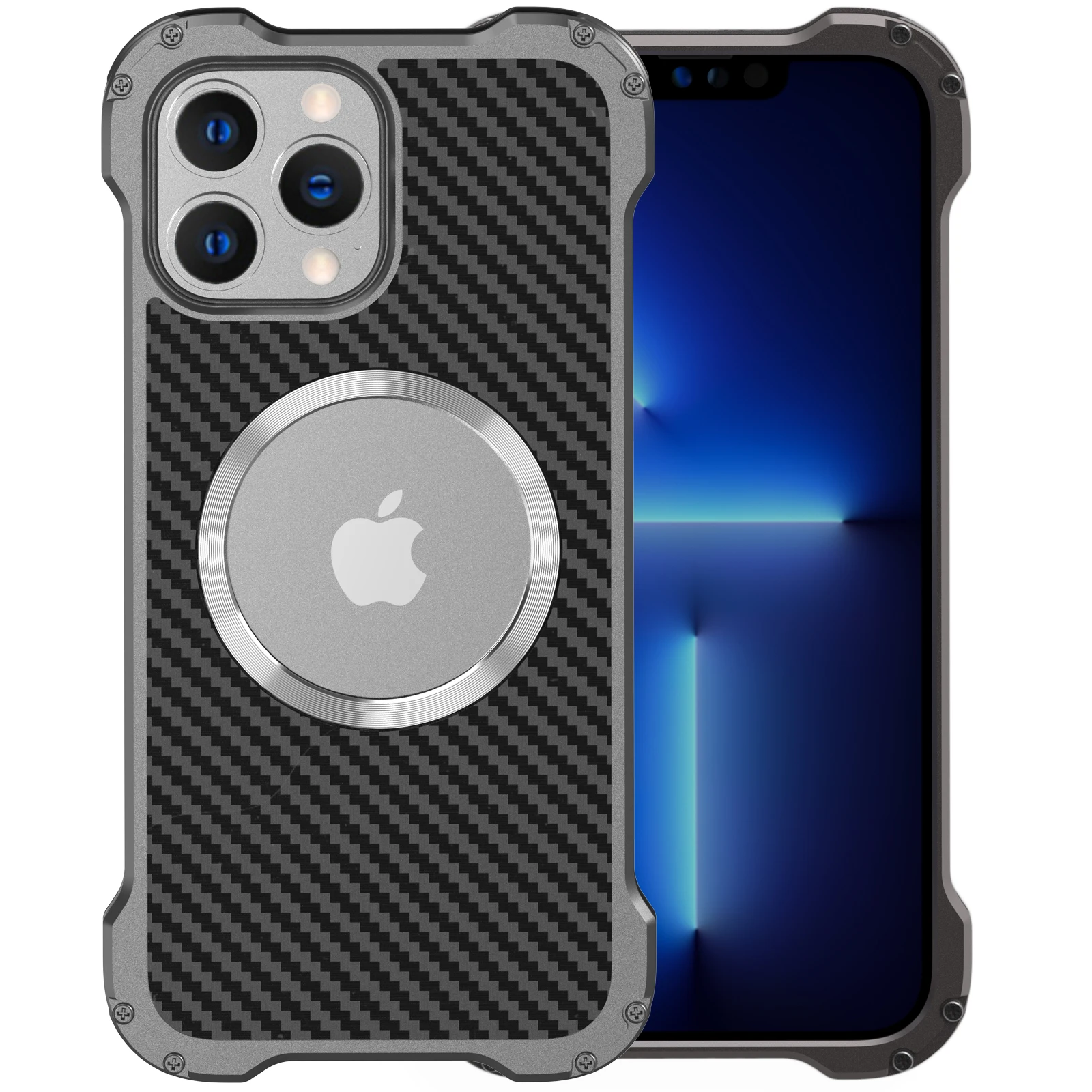 Mag for Safe for iPhone 13 12 11 Pro Max Mini Case Carbon Fiber Lens Protection Phone Case Ultra Thin Metal Bumpers Cover
Mag for Safe for iPhone 13 12 11 Pro Max Mini Case Carbon Fiber Lens Protection Phone Case Ultra Thin Metal Bumpers Cover