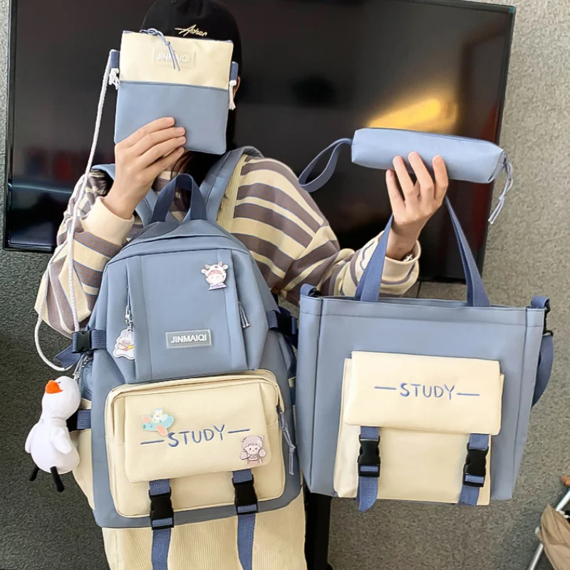 4 Pcs Set Large Capacity Student Female Shoulder Bag for Teenage Girls Backpacks Kids Laptop Backpack Children School Bags Set
4 Pcs Set Large Capacity Student Female Shoulder Bag for Teenage Girls Backpacks Kids Laptop Backpack Children School Bags Set