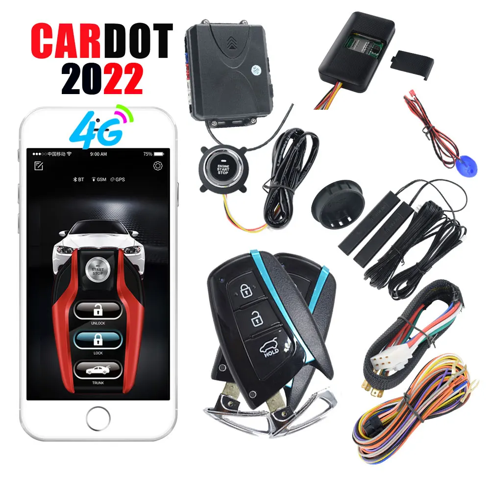 CARDOT 4G Gsm Gps Car Alarm System Remote Control Auto Start Ignition Engine Start Stop Button Keyless Central Lock Unlock
CARDOT 4G Gsm Gps Car Alarm System Remote Control Auto Start Ignition Engine Start Stop Button Keyless Central Lock Unlock