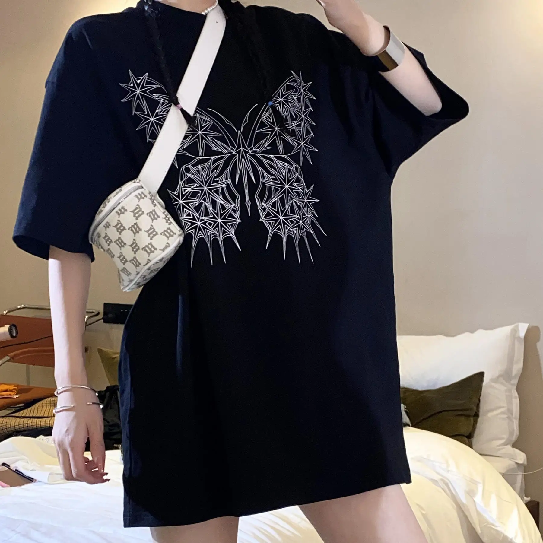 Women T-shirt Harajuku Gothic Y2k Aesthetic Ladies Tops Butterfly Print Korean Style Ladies Tops T-shirt Punk Clothes Tshirt
Women T-shirt Harajuku Gothic Y2k Aesthetic Ladies Tops Butterfly Print Korean Style Ladies Tops T-shirt Punk Clothes Tshirt