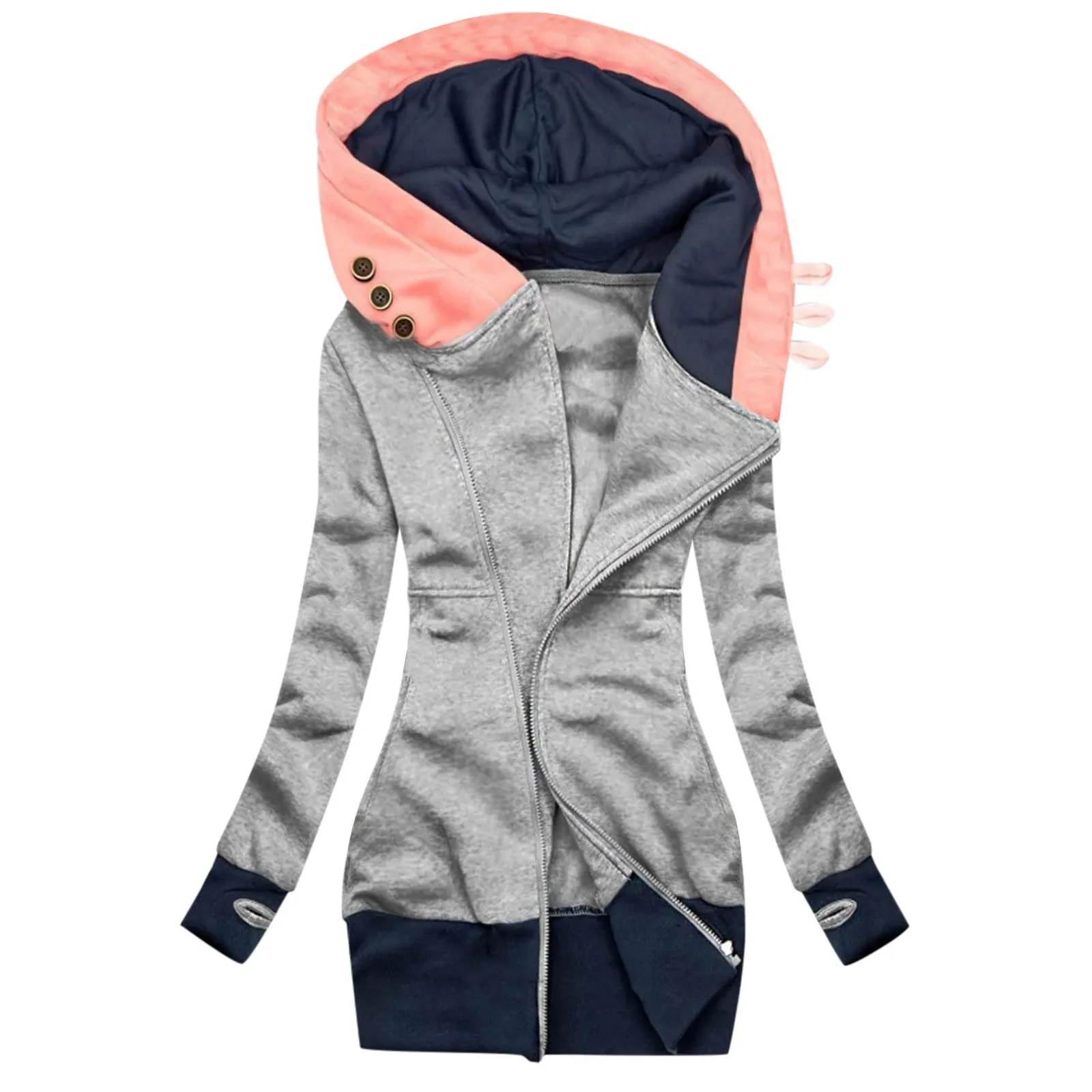 Fashion Women Jacket Autumn And Winter Hooded Coat Plus Size Warm Thick Zipper Pocket Long Jacket Hooded Slim Overcoat Куртка
Fashion Women Jacket Autumn And Winter Hooded Coat Plus Size Warm Thick Zipper Pocket Long Jacket Hooded Slim Overcoat Куртка