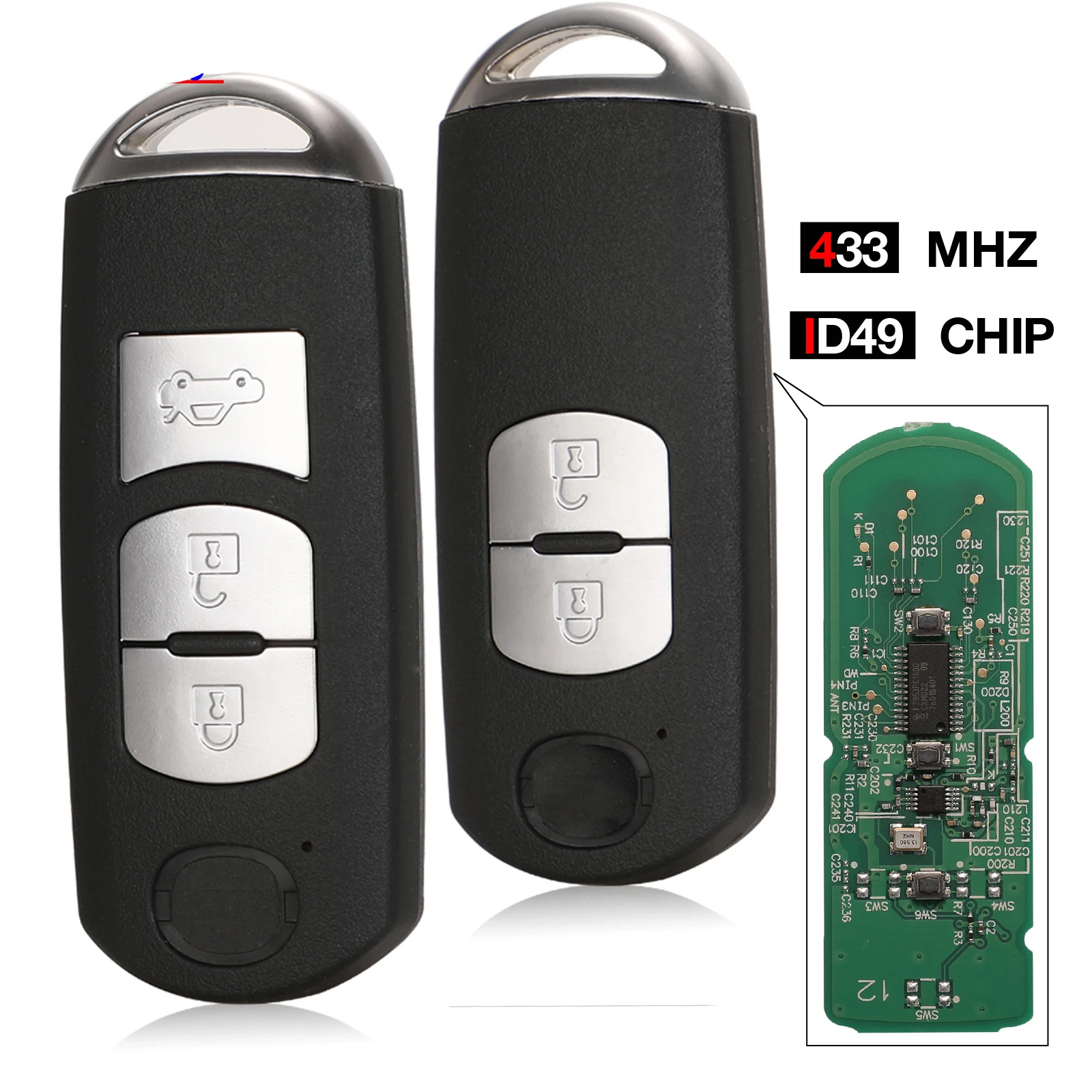 jingyuqin 433Mhz ID49 2 3 Buttons Smart Key Fit for MAZDA CX-3 CX-5 Axela Atenza Model SKE13E-01 SKE13E-02 Car Remote Control
jingyuqin 433Mhz ID49 2 3 Buttons Smart Key Fit for MAZDA CX-3 CX-5 Axela Atenza Model SKE13E-01 SKE13E-02 Car Remote Control