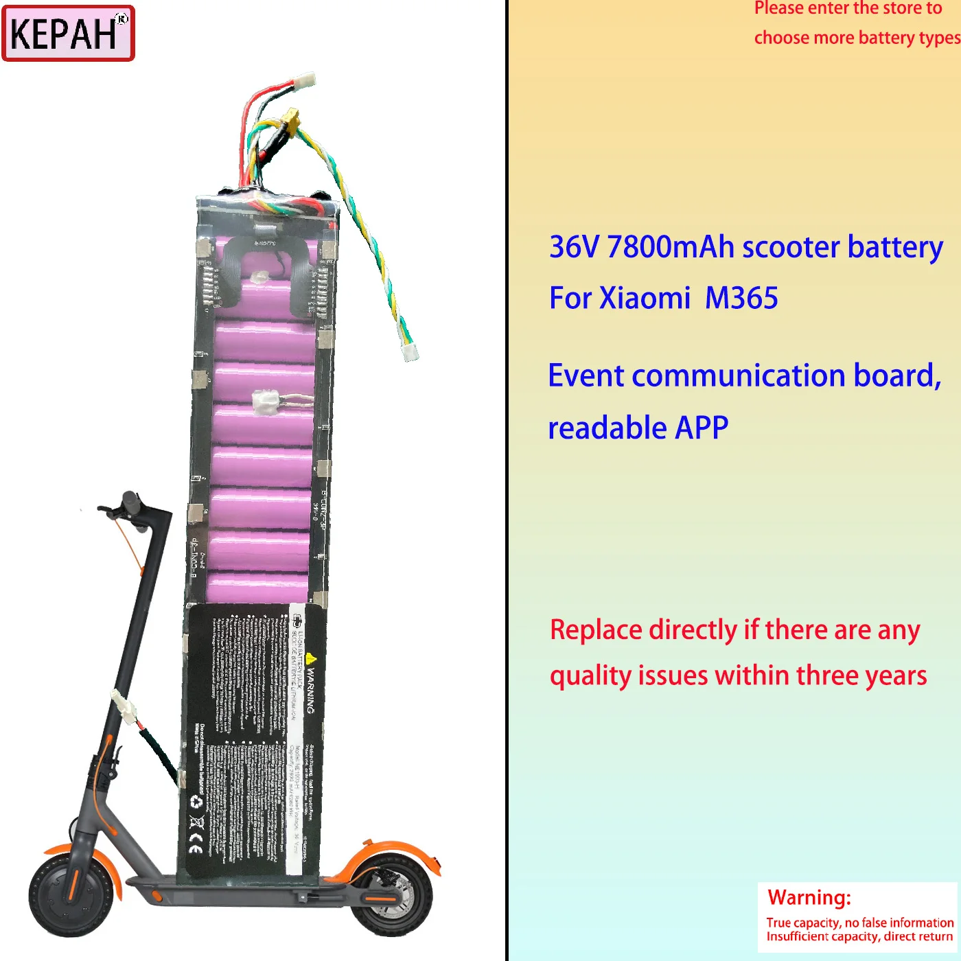 18650 10S3P 36V 7800mAh Litium Ion Battery for XIAOMI M365 Electric Scooter Battery Pack with Bluetooth Communication
18650 10S3P 36V 7800mAh Litium Ion Battery for XIAOMI M365 Electric Scooter Battery Pack with Bluetooth Communication