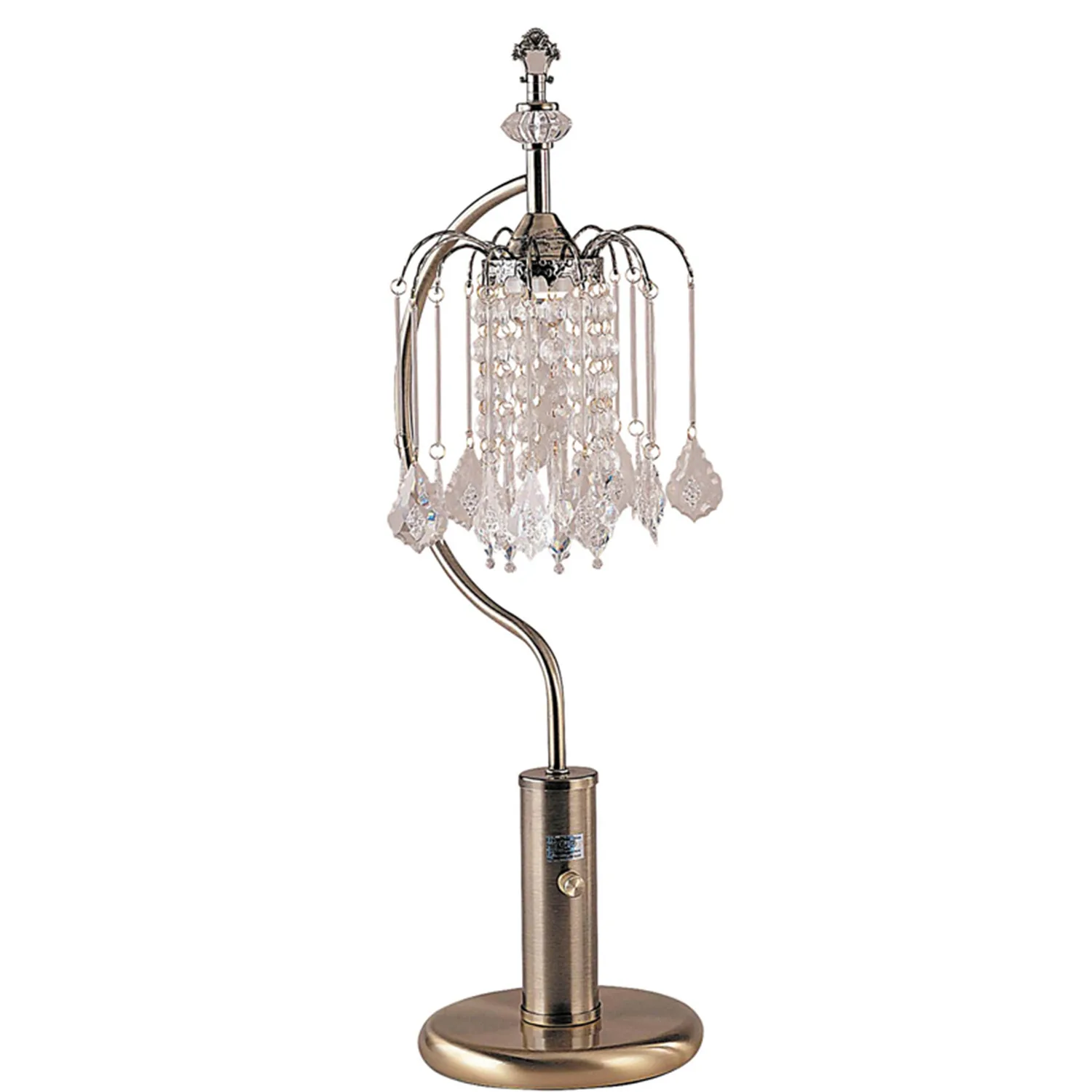 

HMTX 715AB 27 in. Ant Brass Table Lamp With Crystal Inspired Shade
