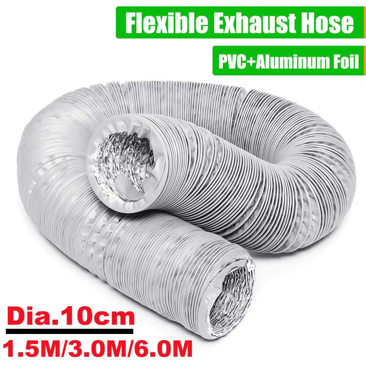 100mm Ventilation Duct Vent Hose 1.5/3/6 Meter Exhaust Pipe Flexible Air Conditioner Exhaust Pipe Vent Hose Duct Outlet
100mm Ventilation Duct Vent Hose 1.5/3/6 Meter Exhaust Pipe Flexible Air Conditioner Exhaust Pipe Vent Hose Duct Outlet