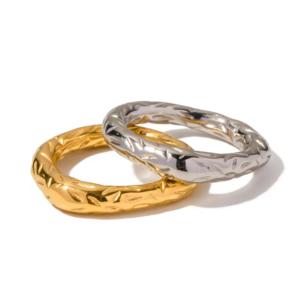 Stainless Steel PVD 18K Gold Plated Tarnish Rugged Solid Rings For Woman Jewelry Wholesale Trendy
Stainless Steel PVD 18K Gold Plated Tarnish Rugged Solid Rings For Woman Jewelry Wholesale Trendy