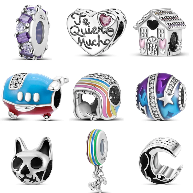 Женский браслет из серебра 925 пробы, с шармами и бусинами
Женский браслет из серебра 925 пробы, с шармами и бусинами