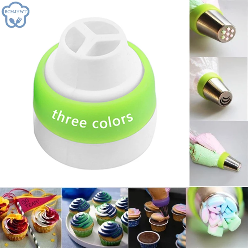 Cream Tricolor Converter Cake Icing Piping Nozzle Tip Pastry Bag Cake Decorating Tool Cupcake Fondant Cookie Baking accessories
Cream Tricolor Converter Cake Icing Piping Nozzle Tip Pastry Bag Cake Decorating Tool Cupcake Fondant Cookie Baking accessories