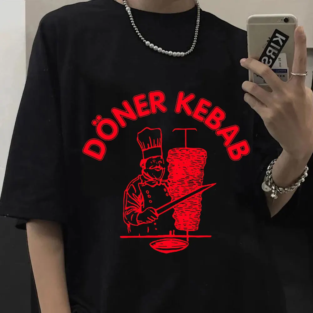 Fashion Summer Men's Short Sleeve T-Shirts Doner Kebab Graphic Funny T-Shirt Black Tops Clothes Streetwear Tees Oversized
Fashion Summer Men's Short Sleeve T-Shirts Doner Kebab Graphic Funny T-Shirt Black Tops Clothes Streetwear Tees Oversized