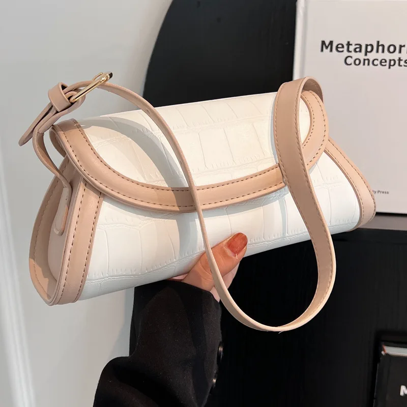 

Модная женская сумка на плечо, брендовые дизайнерские дамские сумочки через плечо, однотонный клатч из искусственной кожи на ремне