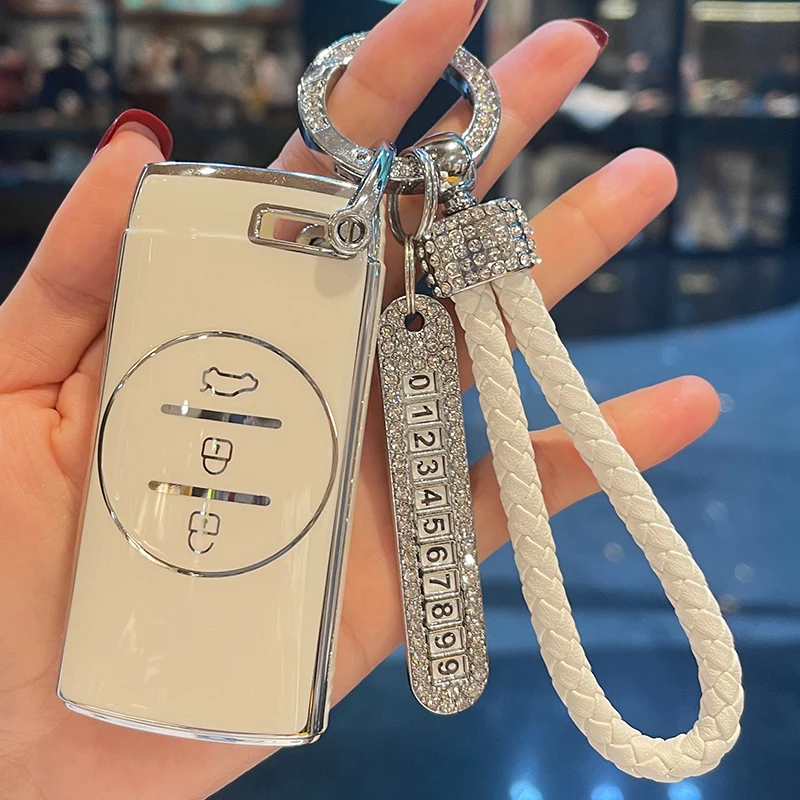 Leather Keychain Keyring 4 Button Smart Car Key Case Cover for Chery Tiggo 8 Pro Tiggo 8plus New 5 Plus 7pro Shell Fob Keychain
Leather Keychain Keyring 4 Button Smart Car Key Case Cover for Chery Tiggo 8 Pro Tiggo 8plus New 5 Plus 7pro Shell Fob Keychain