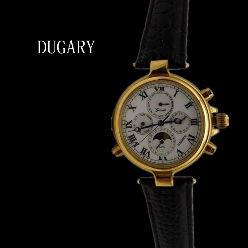 DUGARY automatic mechanical watch 38mm waterproof sapphire Stainless steel brand calendar 999 gold plating For Men Wristwatch
DUGARY automatic mechanical watch 38mm waterproof sapphire Stainless steel brand calendar 999 gold plating For Men Wristwatch