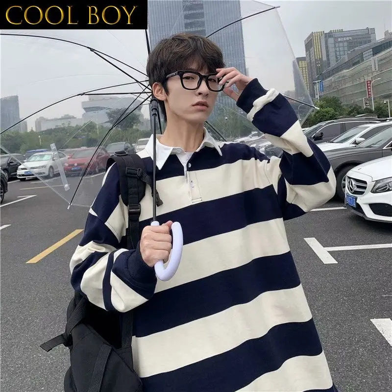 J GIRLS Autumn New Striped Turn-Down Long-Sleeved T-Shirt High Quality Simple Cotton Top Harajuku Hot Sale Vintage Style Unisex
J GIRLS Autumn New Striped Turn-Down Long-Sleeved T-Shirt High Quality Simple Cotton Top Harajuku Hot Sale Vintage Style Unisex