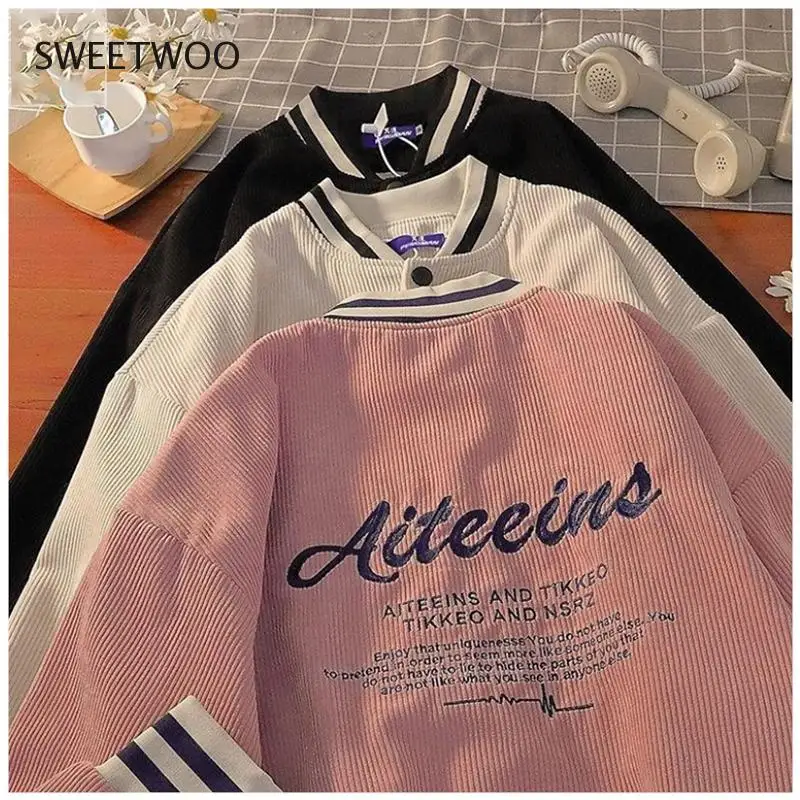 2022 New Autumn Winter Jackets Women Oversized Corduroy Baseball Jacket Casual All-Match Harajuku Embroidery Student Style Coats
2022 New Autumn Winter Jackets Women Oversized Corduroy Baseball Jacket Casual All-Match Harajuku Embroidery Student Style Coats