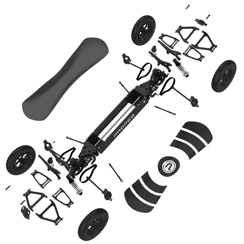 PROPELEV X4S diy kit parts set whole car without three electric system motor battery remote controller electric skateboard
PROPELEV X4S diy kit parts set whole car without three electric system motor battery remote controller electric skateboard