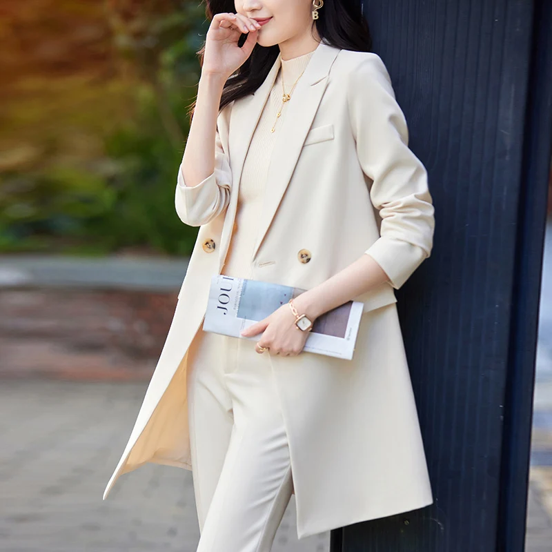 Autumn Winter Women Business Suits Office Work Wear Formal Uniform Styles Pantsuits with Middle Long Windbreaker Trousers Set
Autumn Winter Women Business Suits Office Work Wear Formal Uniform Styles Pantsuits with Middle Long Windbreaker Trousers Set