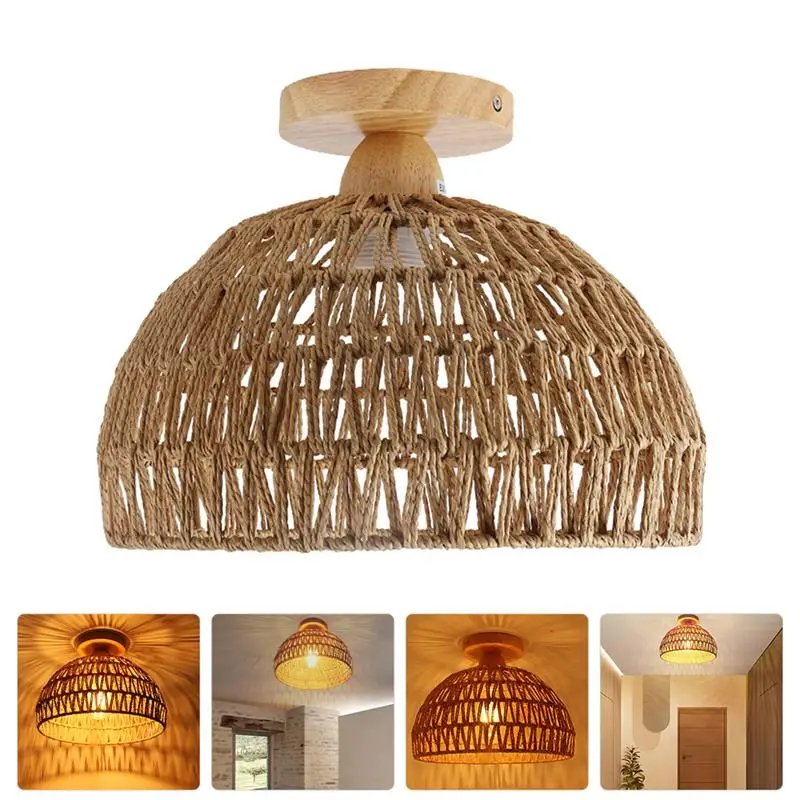 Woven Vintage Ceiling Light Home Ceiling Flush Light Modern Style Ceiling Flush Lamp 
Woven Vintage Ceiling Light Home Ceiling Flush Light Modern Style Ceiling Flush Lamp