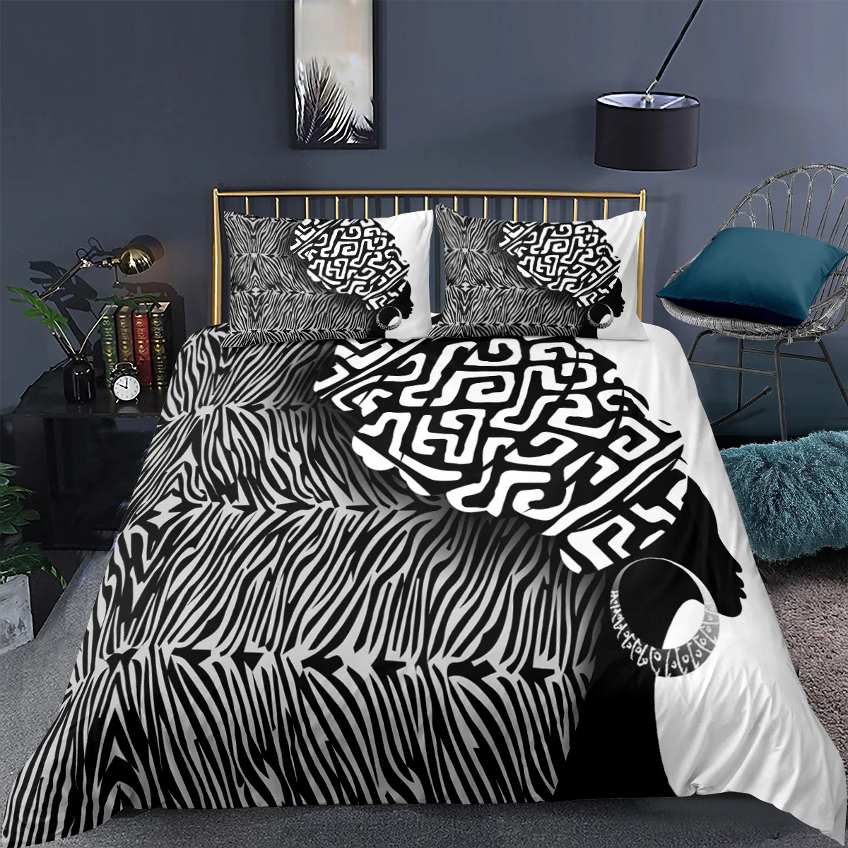 African American Black White Duvet Cover Set for Girls Teens Black Girl Bedding Cover Set for Kids Afircan Theme Quilt Cover
African American Black White Duvet Cover Set for Girls Teens Black Girl Bedding Cover Set for Kids Afircan Theme Quilt Cover
