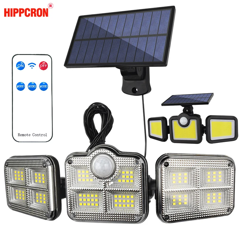 Solar Light Outdoor Adjustable Head Motion Sensor Waterproof Solar Wall Lamp Super Bright Wide angle lighting122LED 171COB 3Mods
Solar Light Outdoor Adjustable Head Motion Sensor Waterproof Solar Wall Lamp Super Bright Wide angle lighting122LED 171COB 3Mods