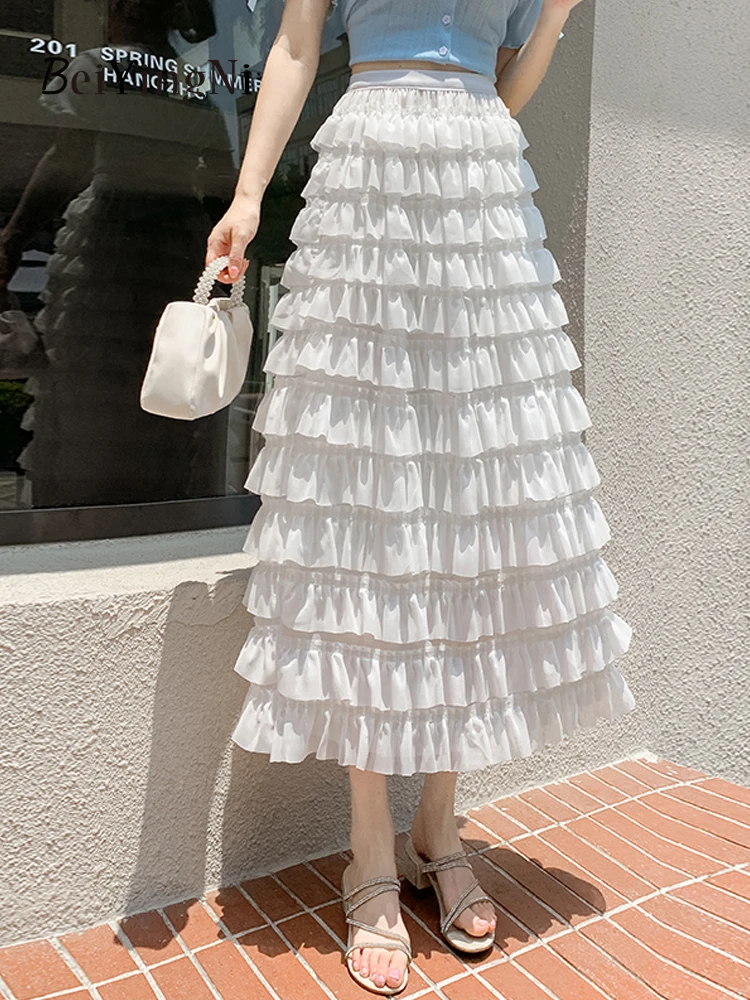 Beiyingni Women Tiered Maxi Skirts Chiffon Elegant Korean Fashion Long Pleated Fairy Skirt Slim Casual Cute High Waisted Faldas
Beiyingni Women Tiered Maxi Skirts Chiffon Elegant Korean Fashion Long Pleated Fairy Skirt Slim Casual Cute High Waisted Faldas