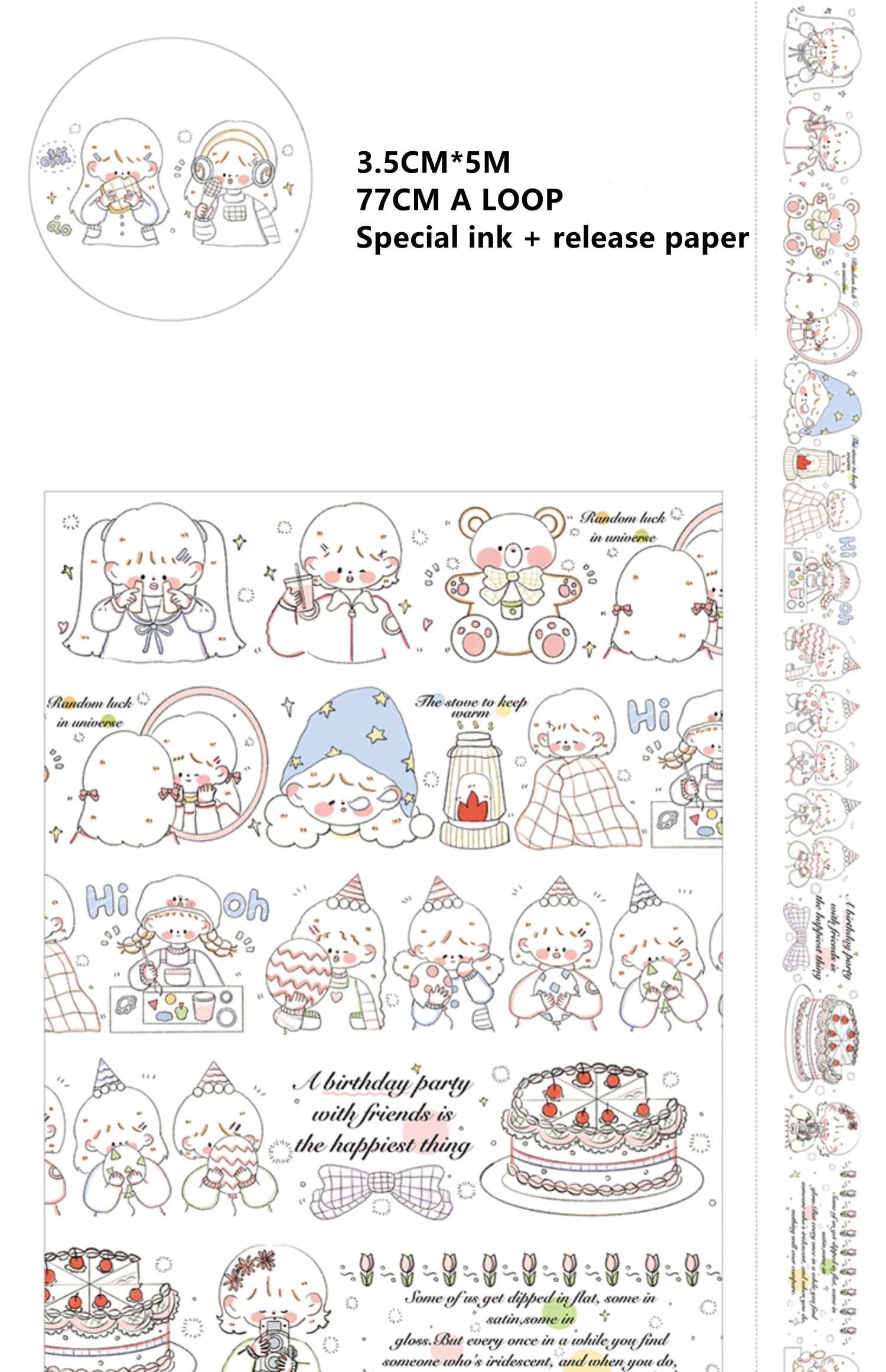 Cartoon Cute Girl Daily Adhesives Tape Lovely Decoration Washi Tape DIY Planner Diary Scrapbooking Masking Tape School Office
Cartoon Cute Girl Daily Adhesives Tape Lovely Decoration Washi Tape DIY Planner Diary Scrapbooking Masking Tape School Office