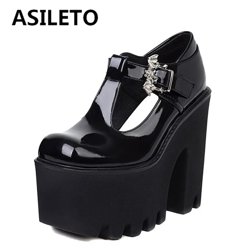 ASILETO Fashion Spring New Women shoes High Heels Platform Pumps Round Toe Block Heel T-Bar Buckle Strap Large Size Black A4613
ASILETO Fashion Spring New Women shoes High Heels Platform Pumps Round Toe Block Heel T-Bar Buckle Strap Large Size Black A4613