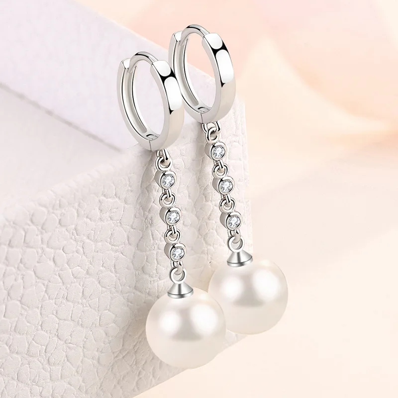 Fine 925 Silver Luxury Crystal Zircon Pearl Earrings Charms for Woman Engagement Wedding Jewelry gift cute
Fine 925 Silver Luxury Crystal Zircon Pearl Earrings Charms for Woman Engagement Wedding Jewelry gift cute