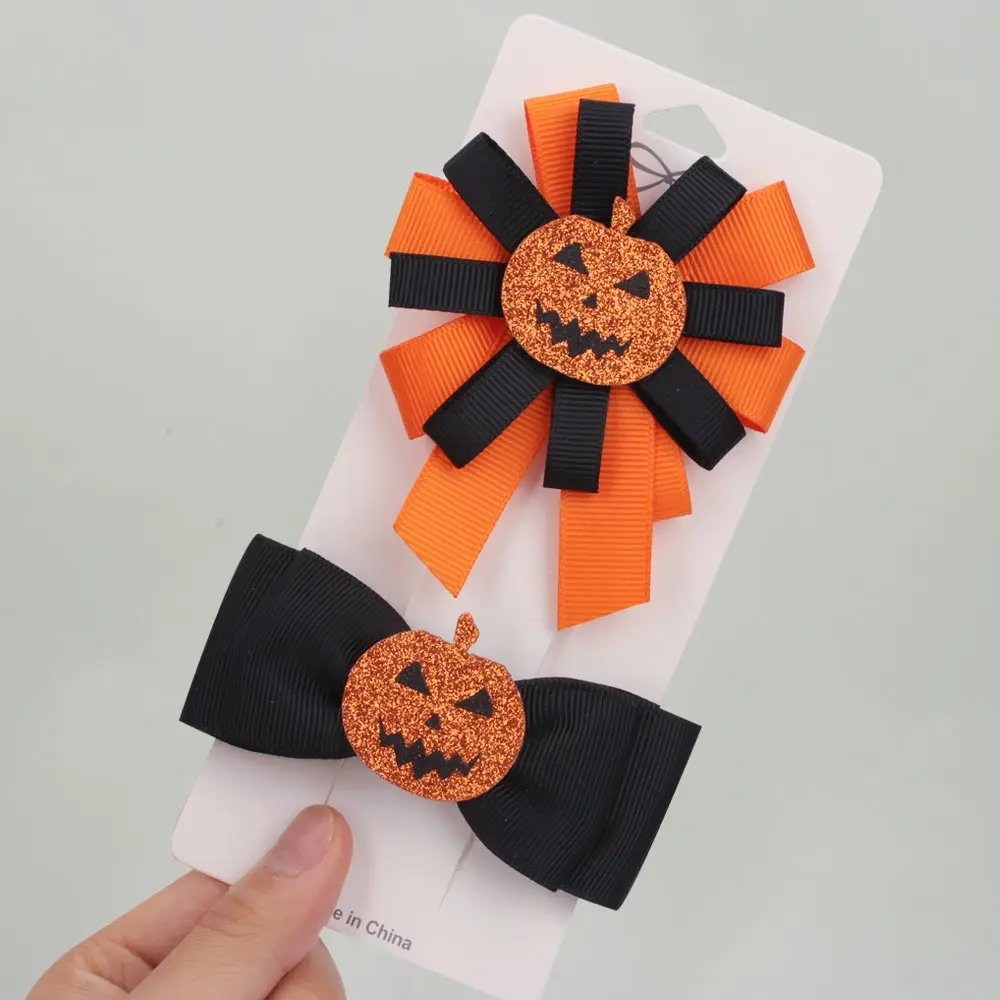 Oaoleer 2/3PCS/Set Halloween Girl Hair Clips Ghost Witch Hat Pumpkin Hairpin Accessories for Kid Hairclip заколка для волос |