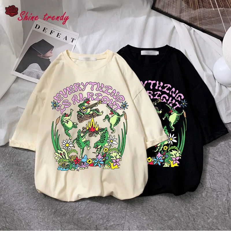 Cute Frog Harajuku T Shirt Women Ullzang Miyazaki Hayao Tshirt Studio Ghibli Cartoon T-shirt Kawaii Anime Top Tee Female Clothes 
Cute Frog Harajuku T Shirt Women Ullzang Miyazaki Hayao Tshirt Studio Ghibli Cartoon T-shirt Kawaii Anime Top Tee Female Clothes