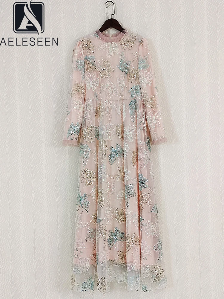 Женское платье макси AELESEEN, Элегантное Длинное фатиновое платье с длинным рукавом и цветочной вышивкой, расшитое блестками, вечерние
Женское платье макси AELESEEN, Элегантное Длинное фатиновое платье с длинным рукавом и цветочной вышивкой, расшитое блестками, вечерние