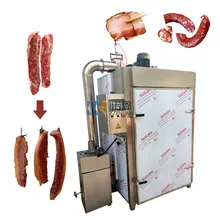 Commercial Meat Smoker Oven Automatic Sausage Smoke House Chicken Fish Smoking Drying Machine Meat Steamed Smoked Equipment