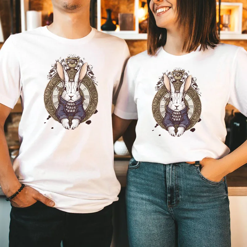 Rabbit T shirt Womens Summer Couple T-Shirt Vintage 90S Graphic Top Harajuku Kawaii Streetwear Women Men Clothes White Loose 4XL
Rabbit T shirt Womens Summer Couple T-Shirt Vintage 90S Graphic Top Harajuku Kawaii Streetwear Women Men Clothes White Loose 4XL
