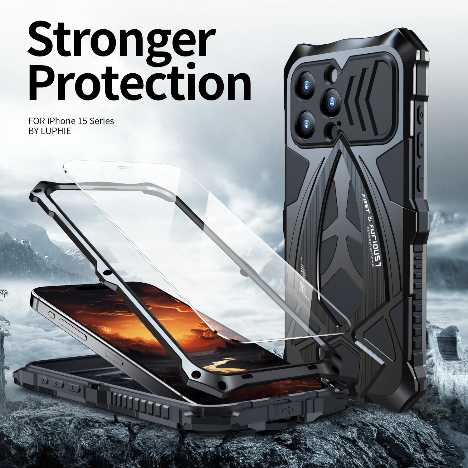 Металлический полноразмерный защитный армированный чехол Luphie для iPhone 15 Pro Max, iPhone 15 Plus, 14 Pro, чехол для телефона, Силиконовый противоударный чехол в стиле милитари
Металлический полноразмерный защитный армированный чехол Luphie для iPhone 15 Pro Max, iPhone 15 Plus, 14 Pro, чехол для телефона, Силиконовый противоударный чехол в стиле милитари