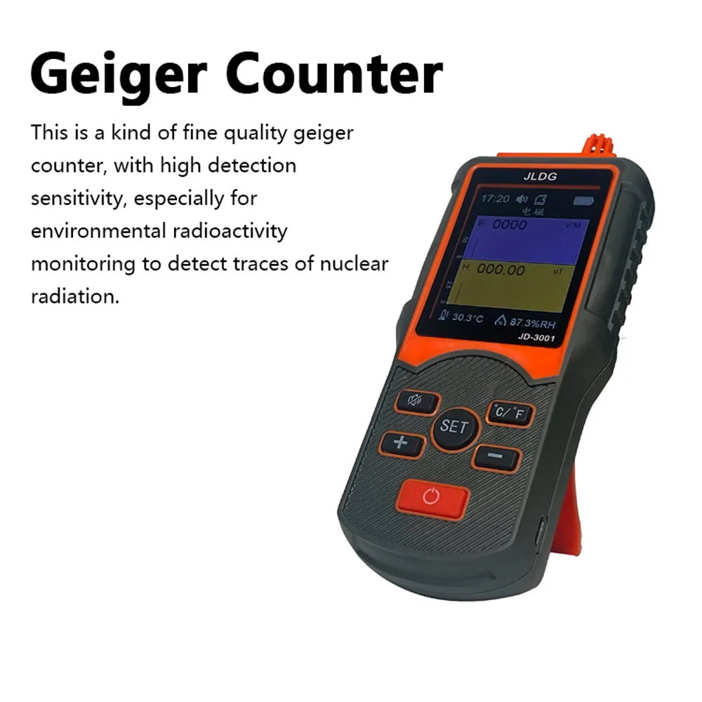 JD-3001 Geiger Counter and Electromagnetic Radiation Detector Temperature Humidity Measurement Device with Data Export Function
JD-3001 Geiger Counter and Electromagnetic Radiation Detector Temperature Humidity Measurement Device with Data Export Function