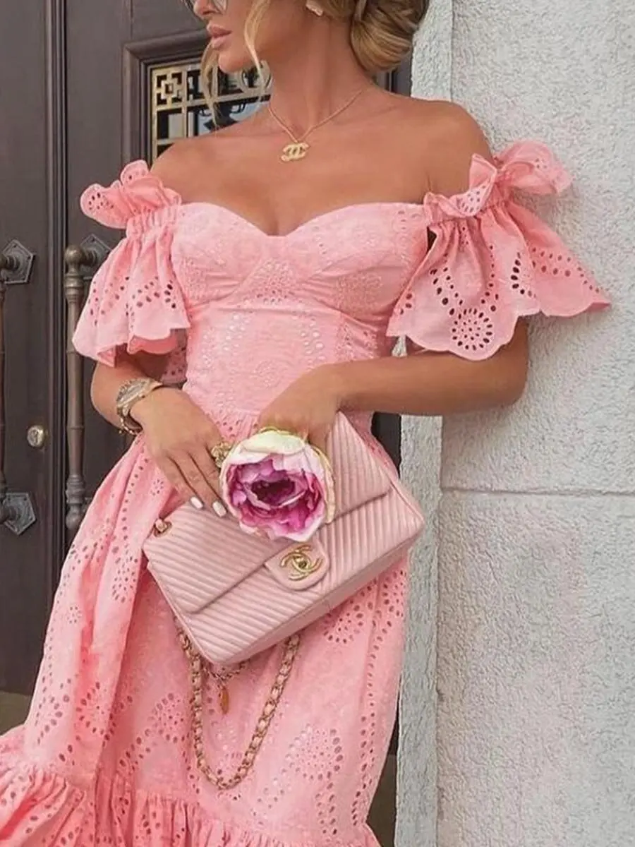 2022 Autumn New Sexy One Shoulder Dot Ruffle Dress Women's Mid Length Dress Elegant Style Club Bra Party Pink Evening Dress
2022 Autumn New Sexy One Shoulder Dot Ruffle Dress Women's Mid Length Dress Elegant Style Club Bra Party Pink Evening Dress