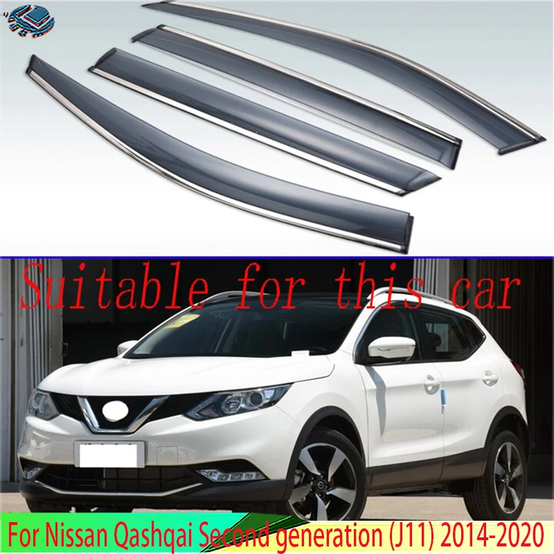 Для Nissan Qashqai второго поколения (J11) 2014-2019 пластиковый внешний козырек