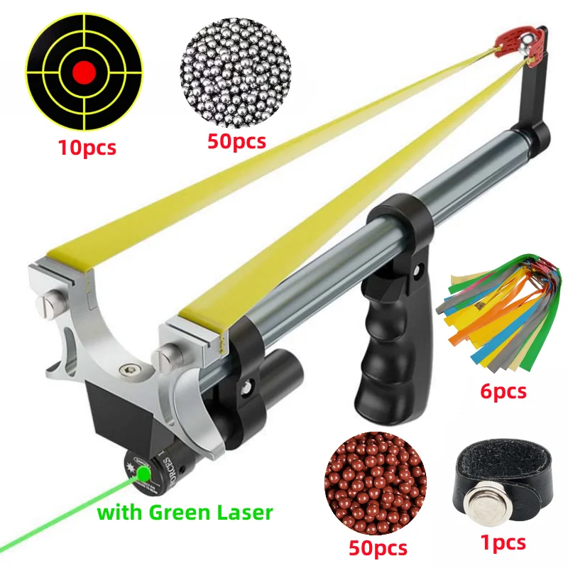 Telescopic Slingshot High Power Rubber Band Slingshots with Red Laser Stainless Steel Outdoor Hunting Catapult
Telescopic Slingshot High Power Rubber Band Slingshots with Red Laser Stainless Steel Outdoor Hunting Catapult