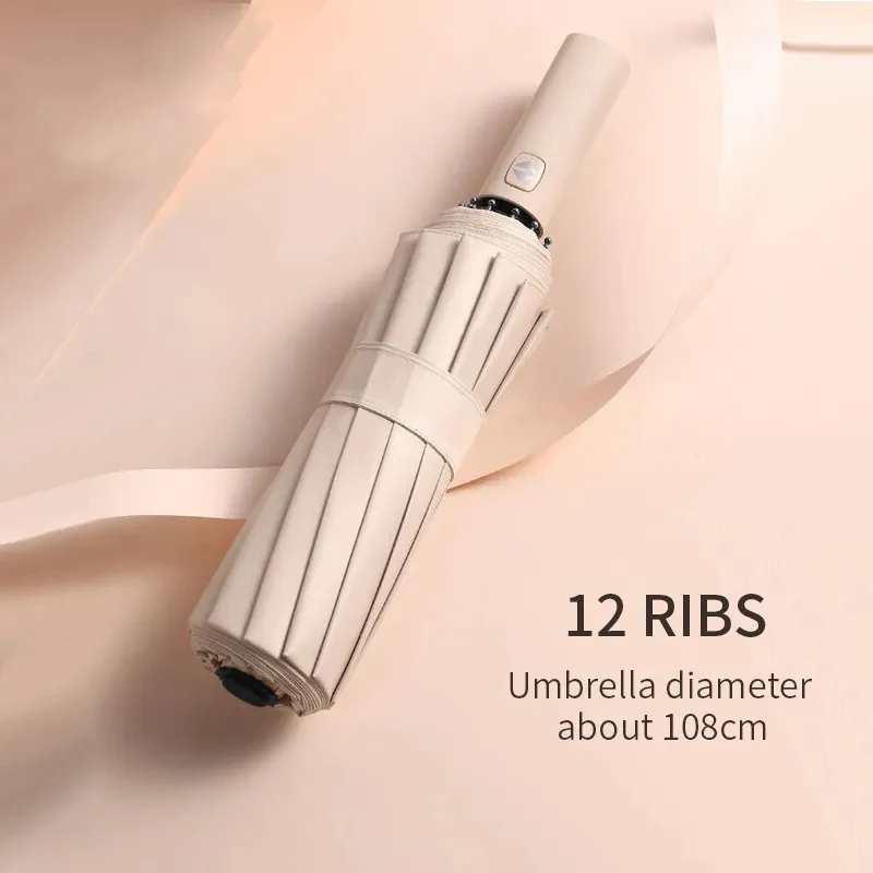 

12 Ribs Strong UV Umbrella Enlarge 108cm Diameter Automatic Parasol Wind Rain Resistance Bumbershoot Men Women Umbrellas