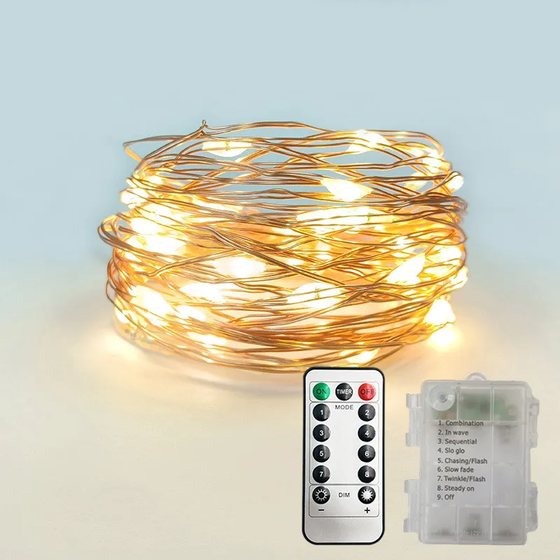 Party Decoration AA Battery Outdoor Wedding Lamp String LED Holiday Copper Wire Lamp Remote Control Christmas 8 Mode Fairy Light
Party Decoration AA Battery Outdoor Wedding Lamp String LED Holiday Copper Wire Lamp Remote Control Christmas 8 Mode Fairy Light