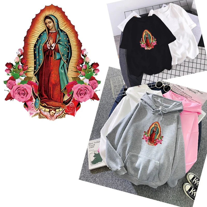 Virgin Mary Iron On Patch Applique Heat Transfer Vinyl Thermal Transfer Printing T-shirt Patches Stickers for Clothes Bags
Virgin Mary Iron On Patch Applique Heat Transfer Vinyl Thermal Transfer Printing T-shirt Patches Stickers for Clothes Bags