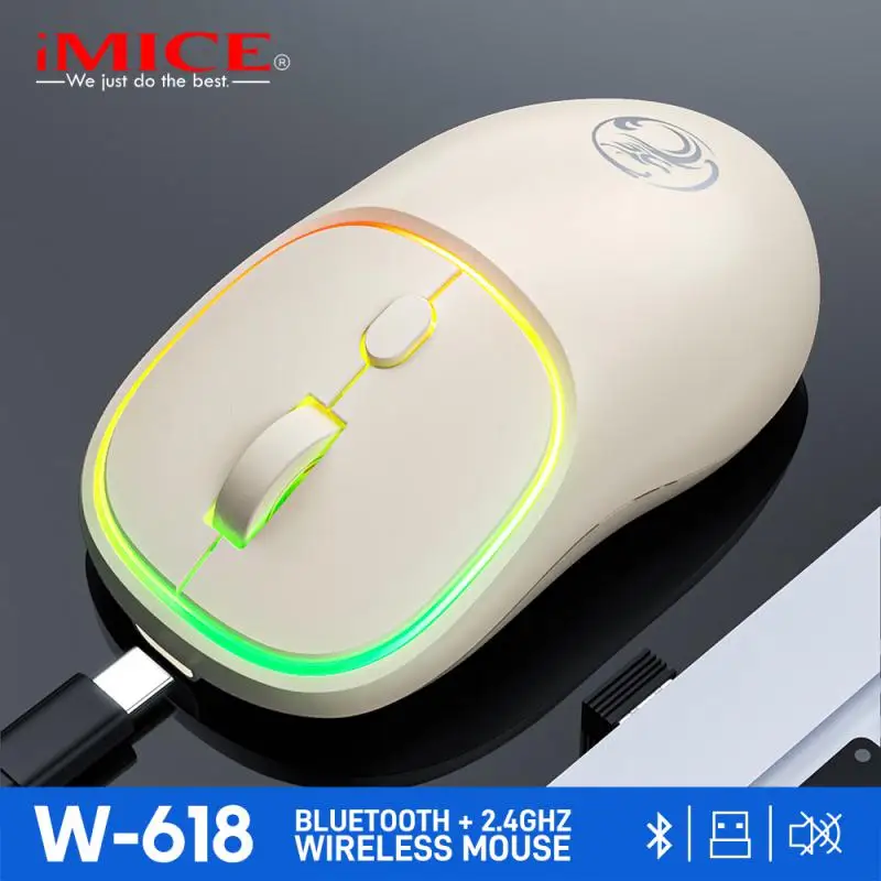 IMICE W-618 новая Rgb светильник излучающая перезаряжаемая 1600DPI Bluetooth Двухрежимная Бесшумная беспроводная мышь с интерфейсом TYPE-C для ноутбука
IMICE W-618 новая Rgb светильник излучающая перезаряжаемая 1600DPI Bluetooth Двухрежимная Бесшумная беспроводная мышь с интерфейсом TYPE-C для ноутбука